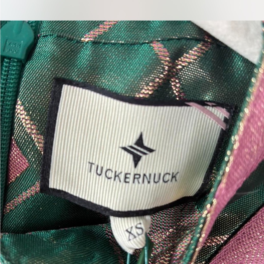 Tuckernuck Green Tunic with Pink and Gold Metallic Accents - Picture 5 of 8